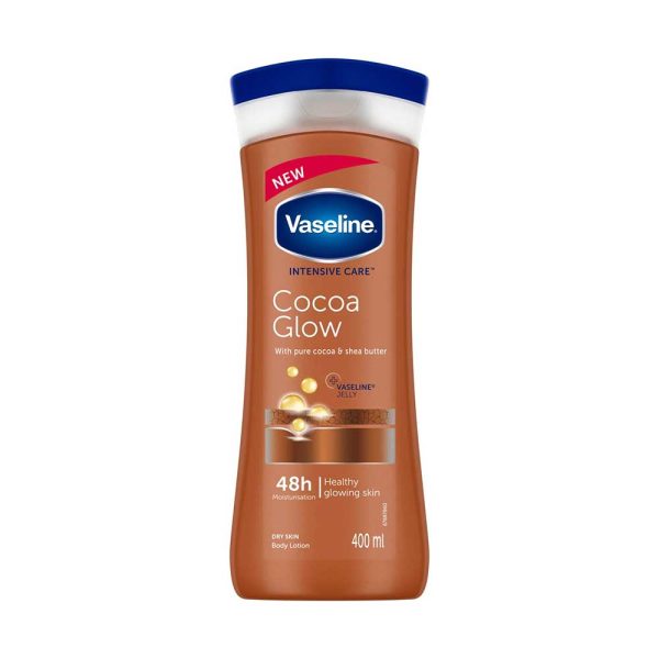 لوسیون بدن وازلین مدل Cocoa Glow حجم 400 میل