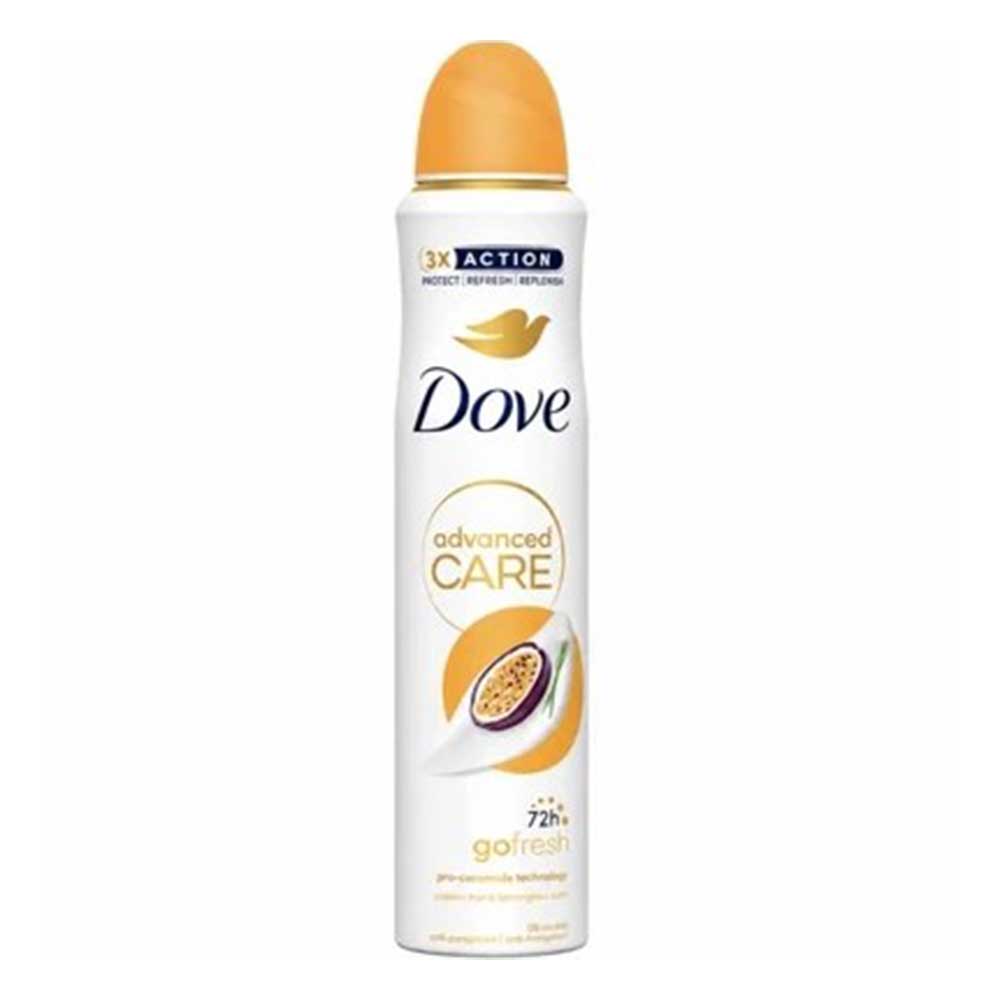 اسپری ضد تعریق زنانه داو مدل Dove Go Fresh با رایحه پشن فروت حجم 250 میلی‌لیتر